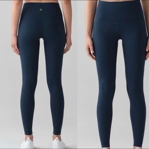 Lululemon Wunder Under HR Tight 28” W5BP5S Night Sea Navy Blue Size 12